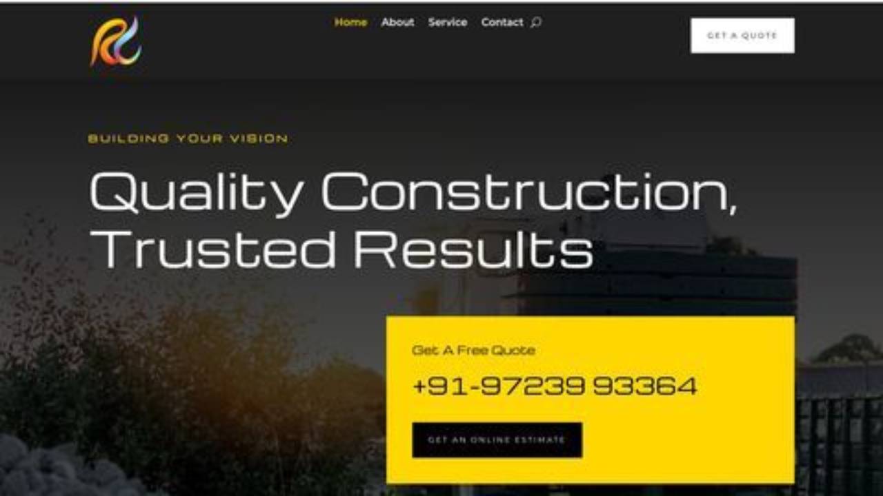 construction company website